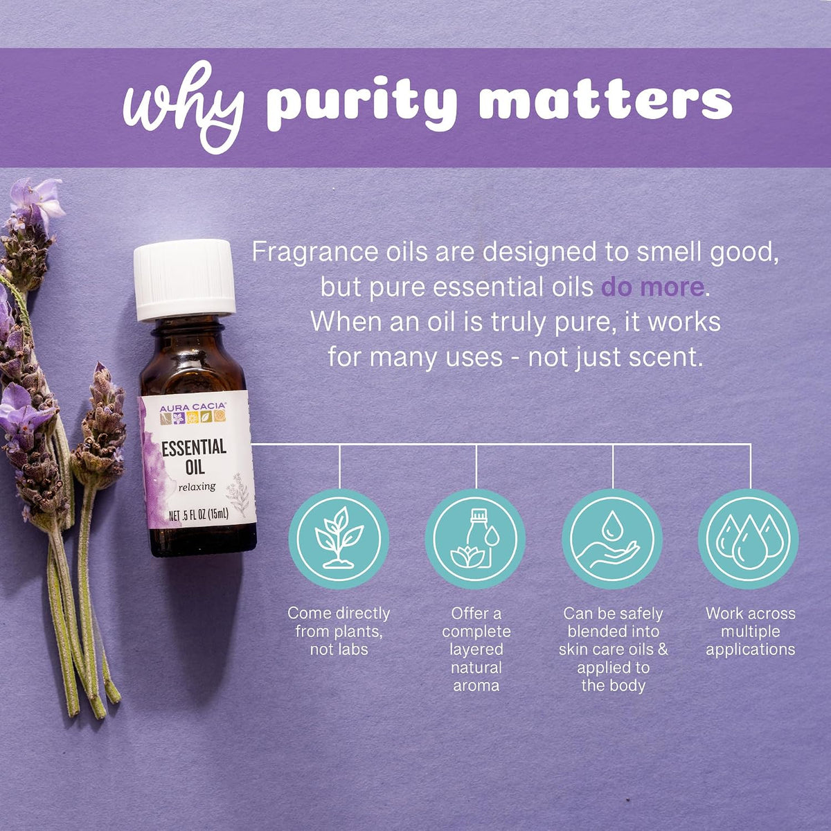 Aura Cacia 100% Pure Peppermint Essential Oil, 100% Pure Therapeutic Grade, 15 ml in Box, Mentha piperita