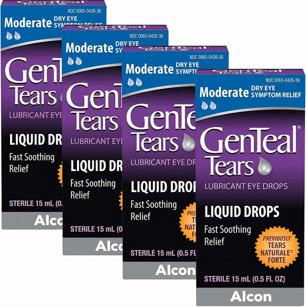 Genteal Tears Moderate Lubricant Dry Eye Drops, 15 mL