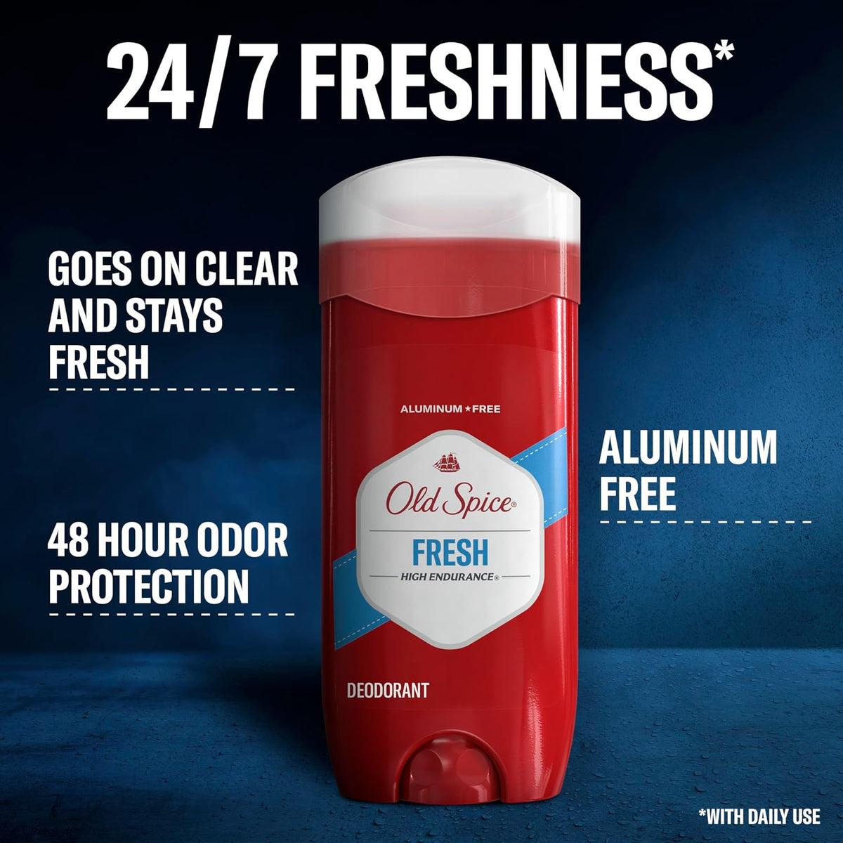 Old Spice Deodorant for Men, Aluminum Free, Fresh Scent, 3.0 oz