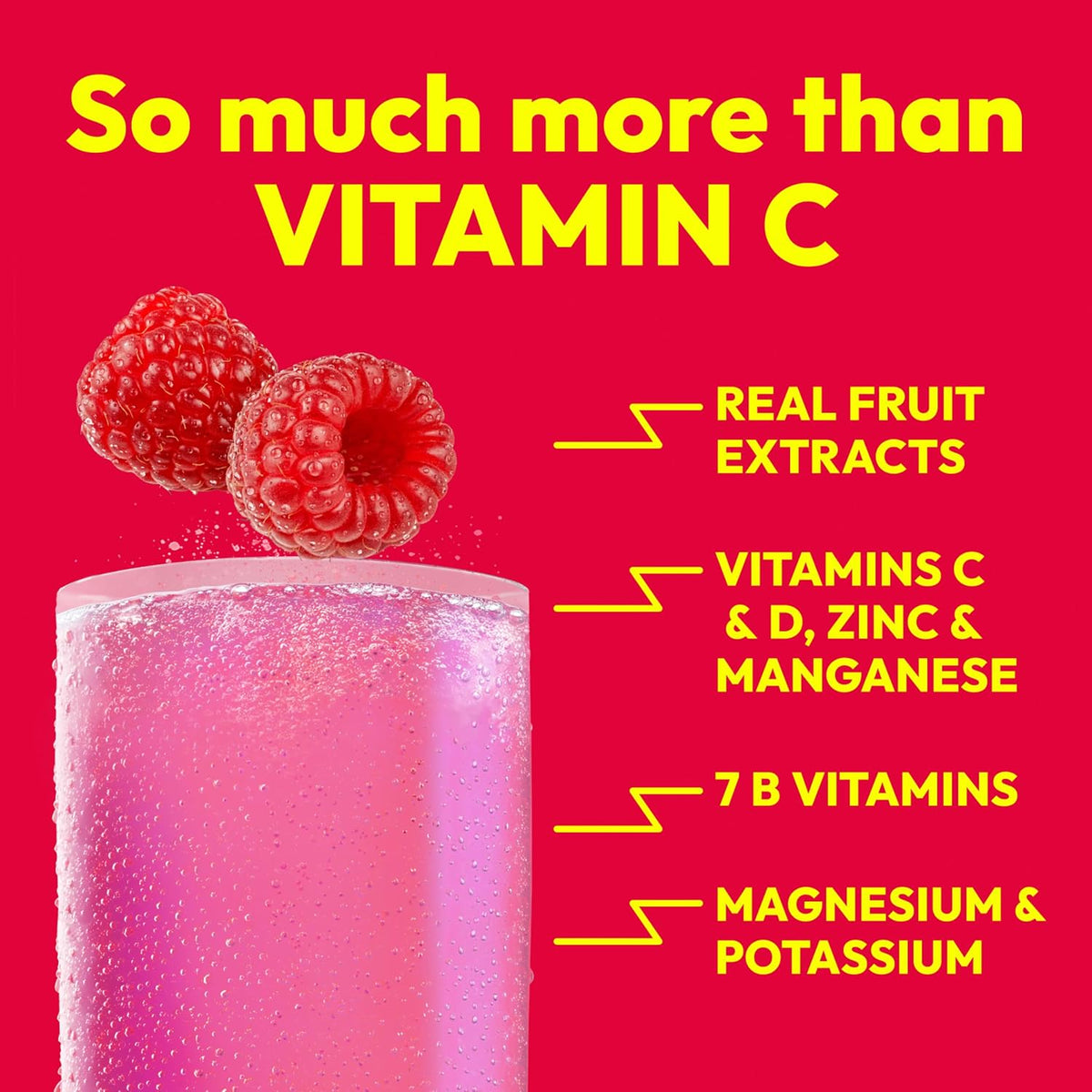 Emergen-C Vitamin C 1000mg Immune Support Powder, Raspberry, 30 Packets