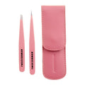 Tweezerman Petite Tweeze Set for Eyebrows with Case Tea Rose
