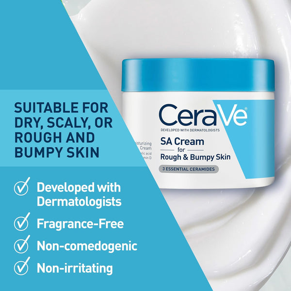 CeraVe SA Moisturizing Cream, Exfoliates and Softens Rough Skin, 12oz