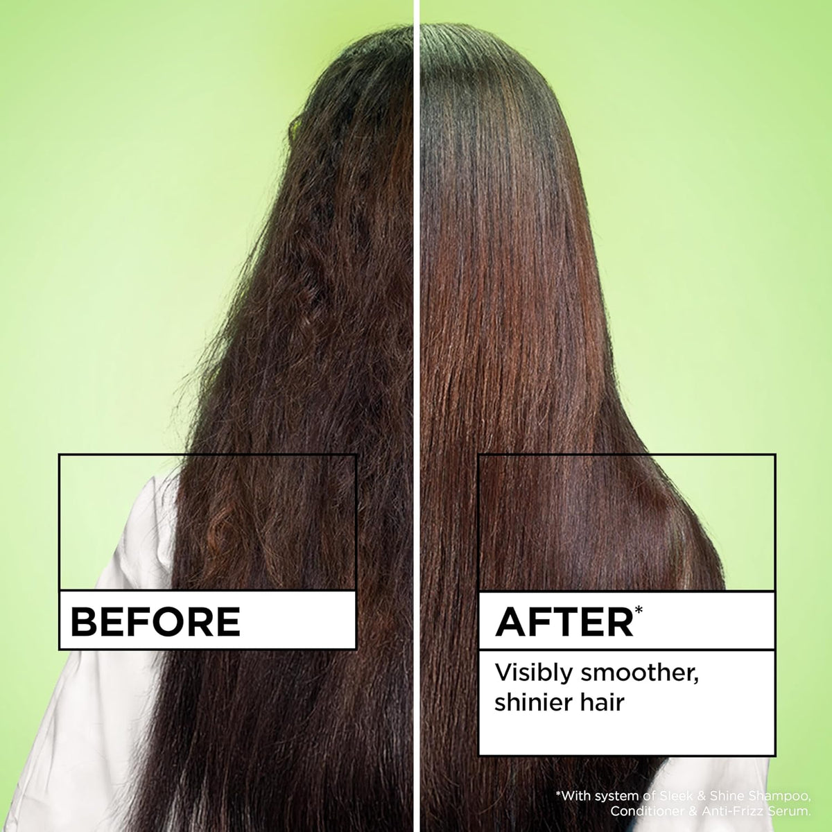 Garnier Fructis Sleek & Shine Anti-Frizz Hair Serum for Frizzy, Dry Hair, Leave-In Argan Oil Infused Formula with Up to 72HRs of Frizz Control