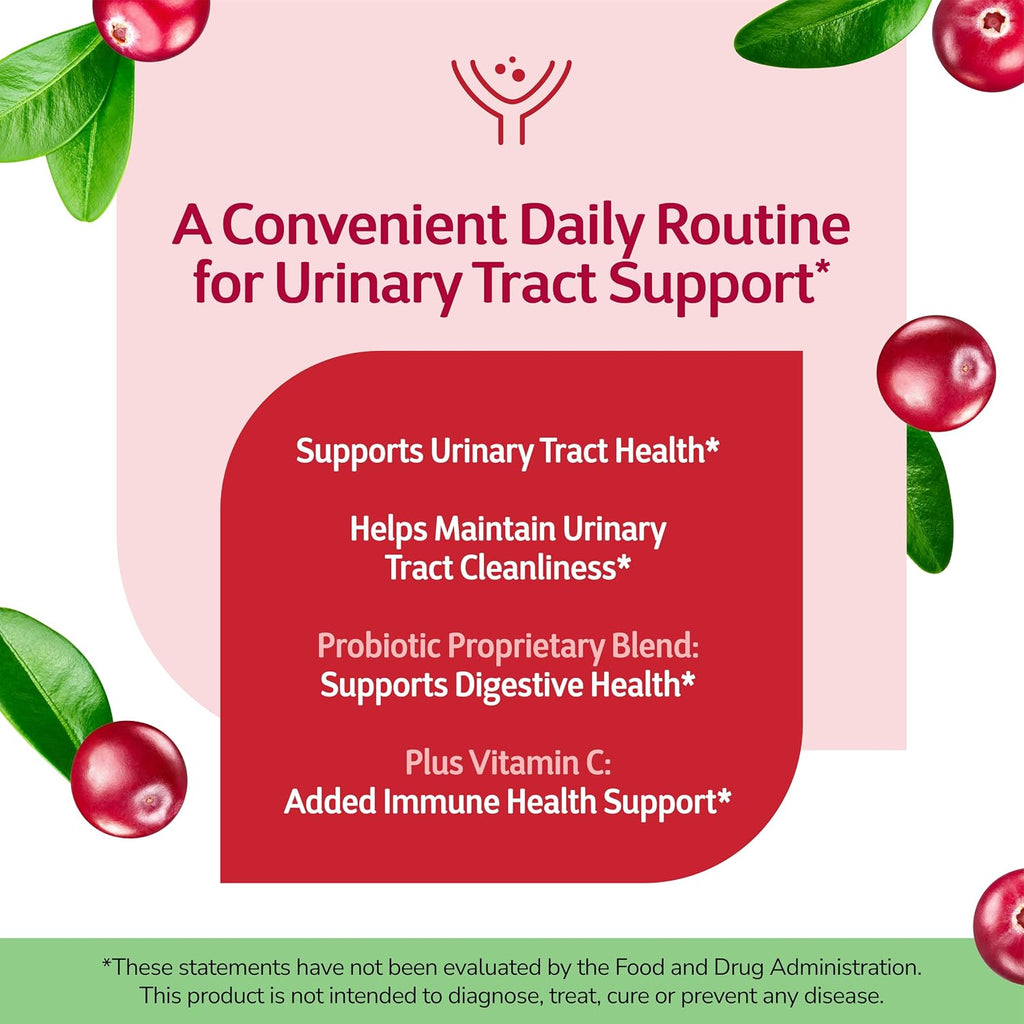 21st Century Cranberry Plus Probiotic Tablets, Urinary Support, 60ct
