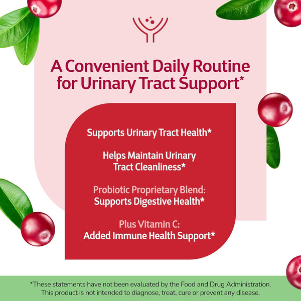 21st Century Cranberry Plus Probiotic Tablets, Urinary Support, 60ct
