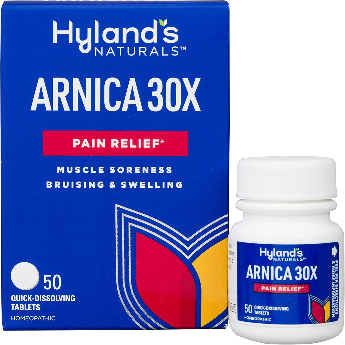 Hyland's Arnica Montana 30x for Bruises, Swelling & Muscle Soreness, 50ct