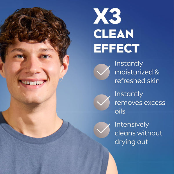NIVEA MEN Maximum Hydration Face Wash, Provitamin B5 and Aloe Vera, 5 FL OZ