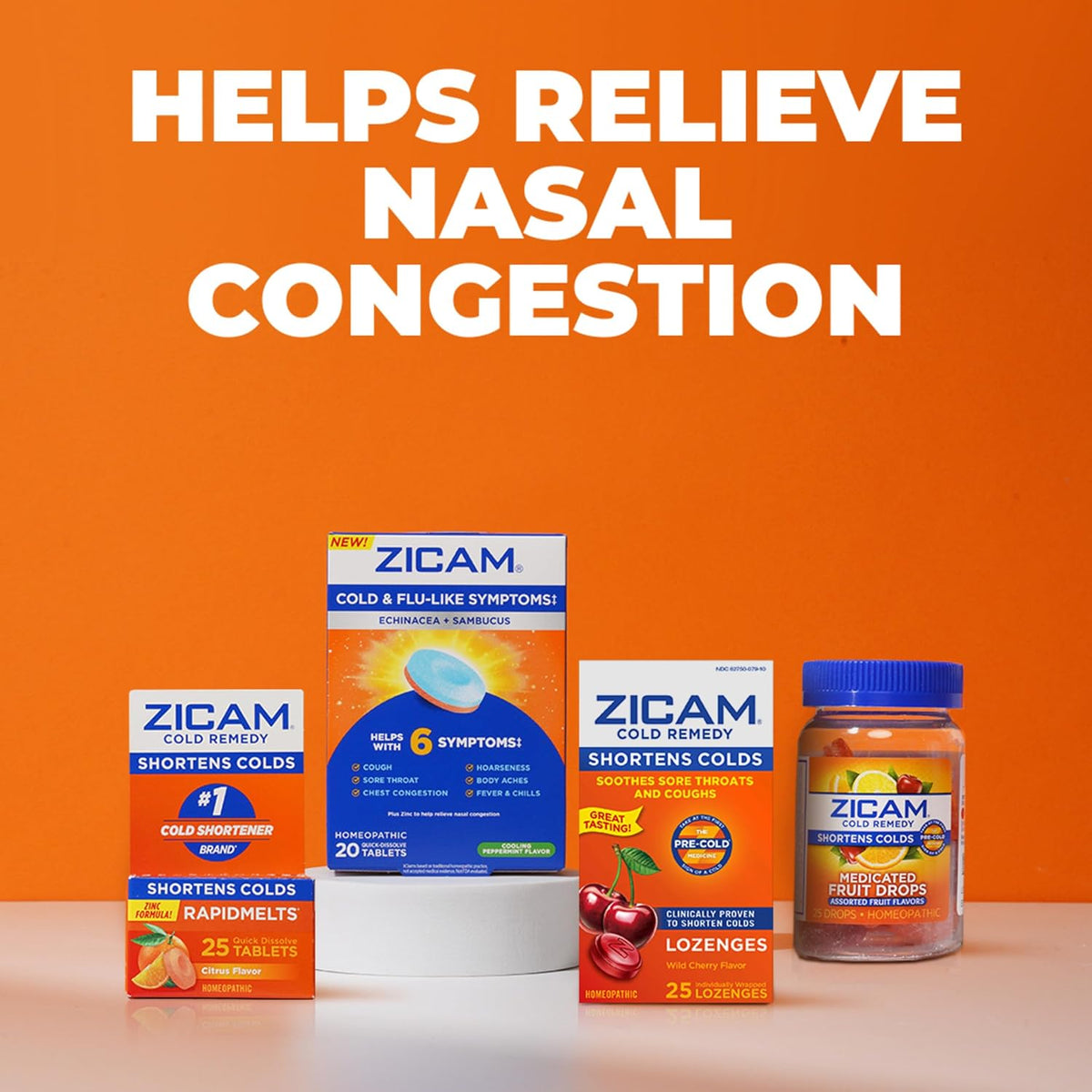 Zicam Ultra Cold Remedy Zinc Rapidmelts, Orange Cream Flavor, 18 Count