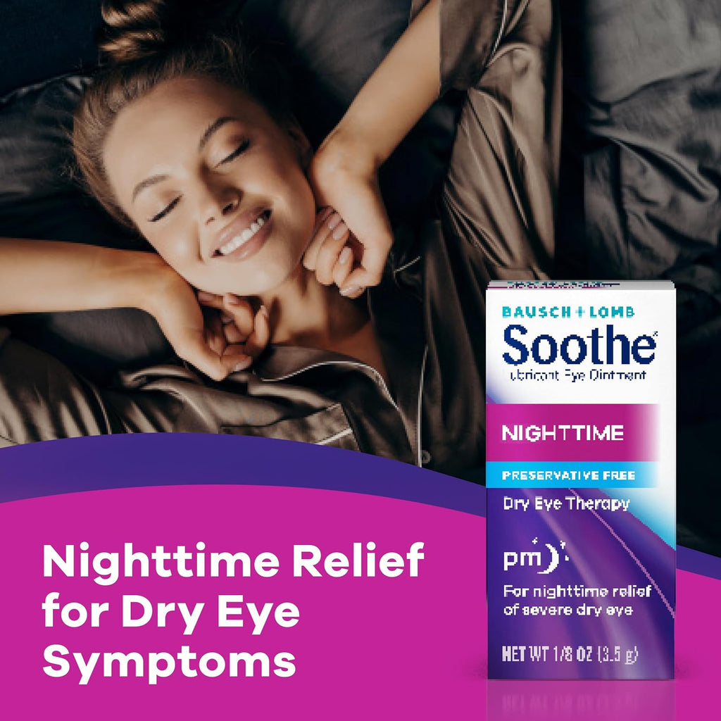 Soothe Lubricant Eye Ointment, Nighttime Dry Eye Relief, 0.12 Fl Oz