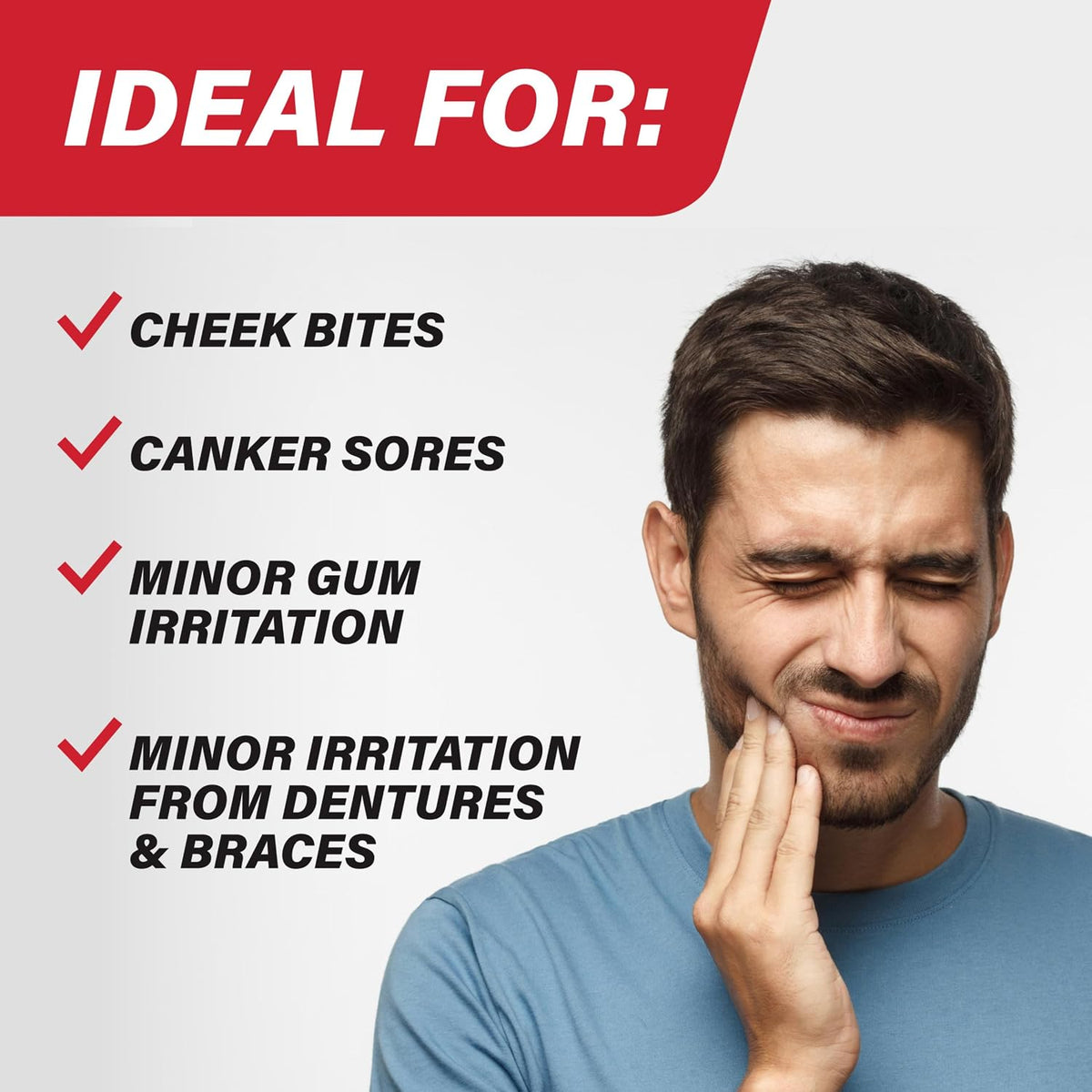 Orajel 2X Medicated Toothache & Mouth Sores Liquid, 0.45 Fl Oz