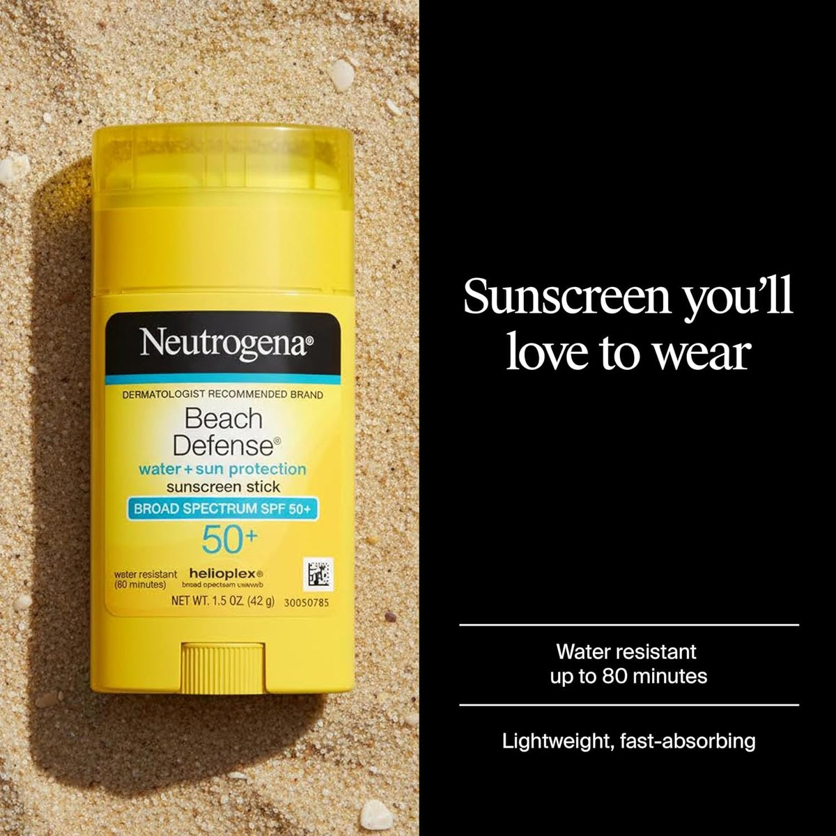 Neutrogena Beach Defense Sunscreen Stick SPF 50, 1.5 oz