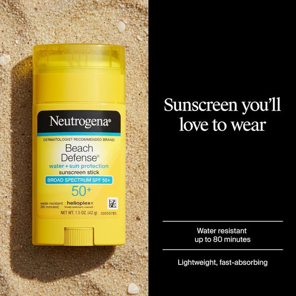 Neutrogena Beach Defense Sunscreen Stick SPF 50, 1.5 oz