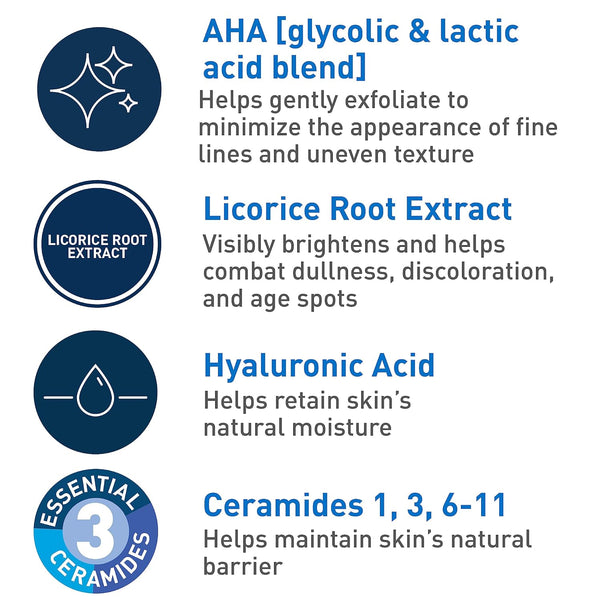CeraVe Exfoliating Treatment, Anti Aging Serum with Glycolic Acid, 1.7oz