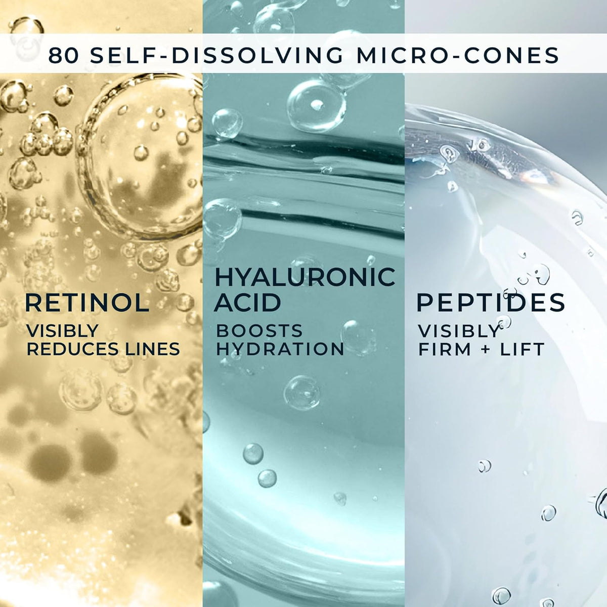 RoC Retinol Correxion Forehead Wrinkle Patches, Hyaluronic Acid, 6 Patches