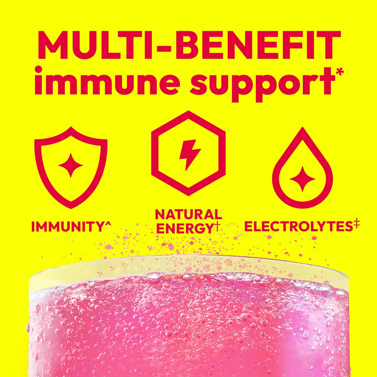 Emergen-C Vitamin C 1000mg, Immune Support Powder, Pink Lemonade, 30 Packs
