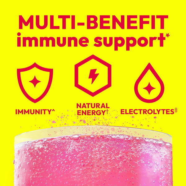 Emergen-C Vitamin C 1000mg, Immune Support Powder, Pink Lemonade, 30 Packs
