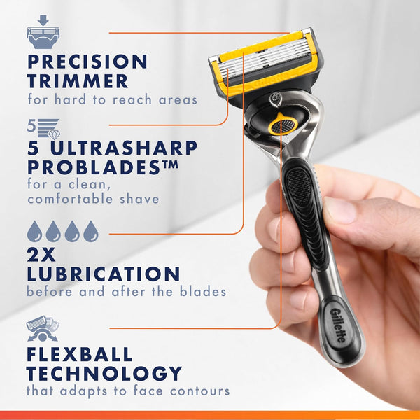 Gillette ProGlide Shield Razor for Men, Handle + 1 Blade Refill