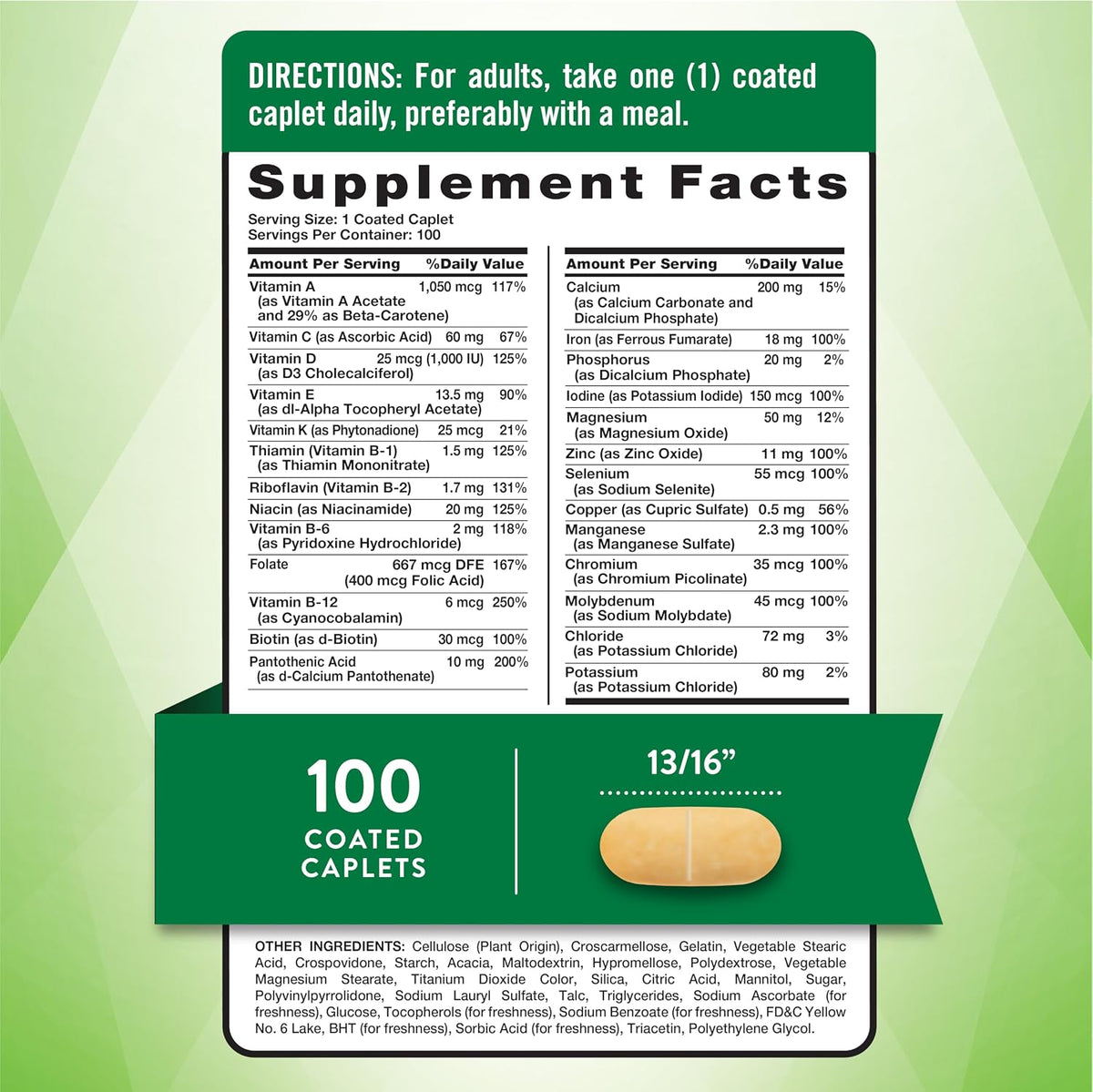 Nature's Truth ABC Complete Multivitamin Supplement for Men and Women