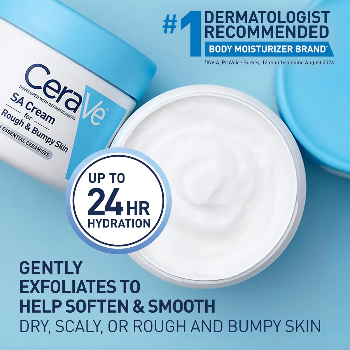 CeraVe SA Moisturizing Cream, Exfoliates and Softens Rough Skin, 12oz