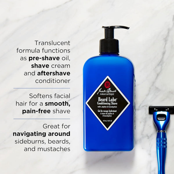Jack Black Beard Lube Conditioning Shave, Translucent Lotion Shaving Cream