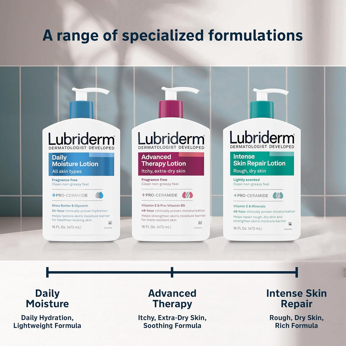 Lubriderm Daily Moisture Body Lotion, Fragrance Free, 16 fl. oz