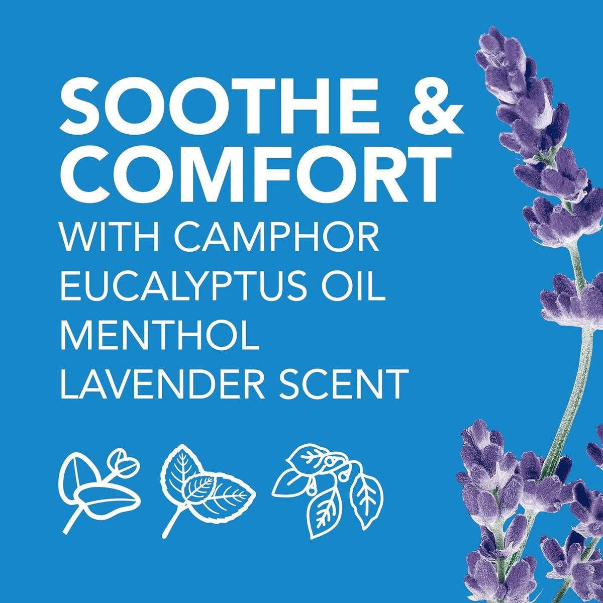Vicks VapoRub, Lavender Scent, Cough Suppressant, Topical Chest Rub & Analgesic Ointment, Medicated Vicks Vapors, Relief from Cough Due to Cold, Aches