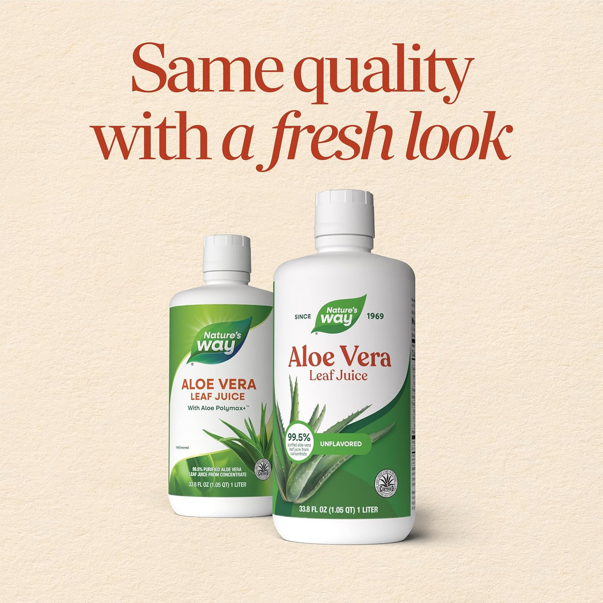 Nature’s Way Aloe Vera Leaf Juice, Flavorless Aloe Vera Juice, 33.8 Fl Oz