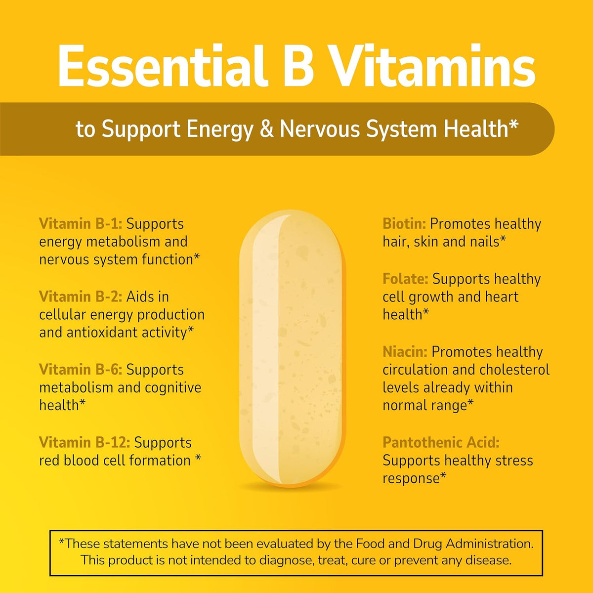 21st Century B-100 Complex Prolonged Release Tablets, Energy, 60 Count