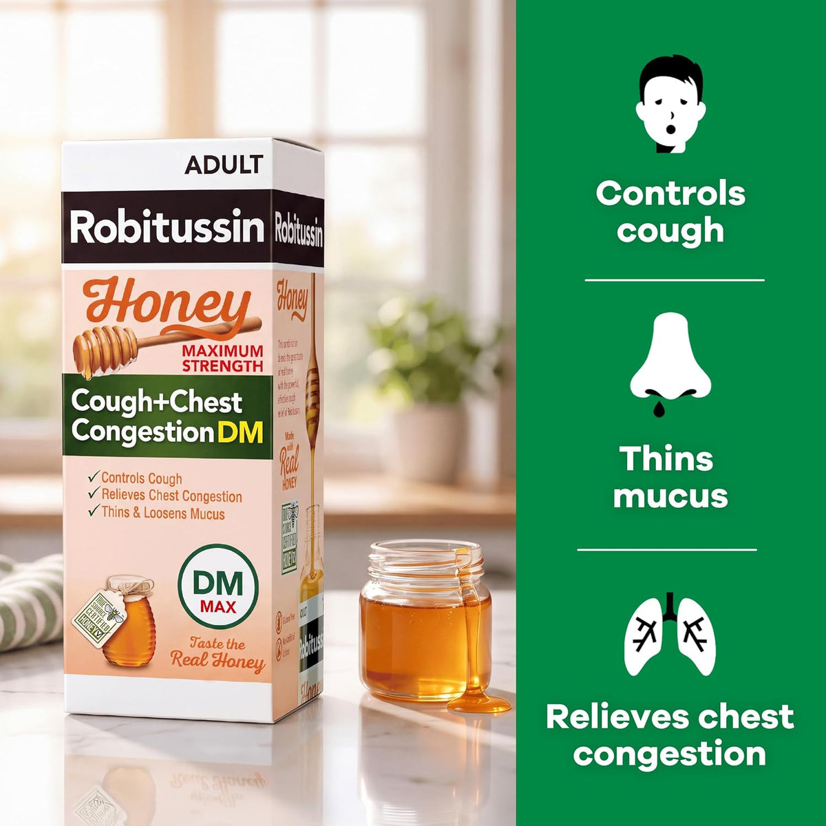 Robitussin DM Maximum Strength Cough Medicine, 4 fl oz