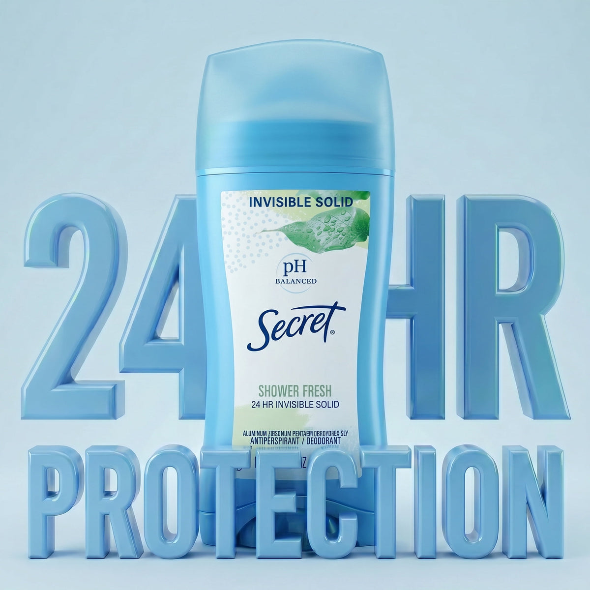 Secret Antiperspirant Deodorant for Women, Invisible Soild, Shower Fresh, 2.6 oz Each, 2 Pack