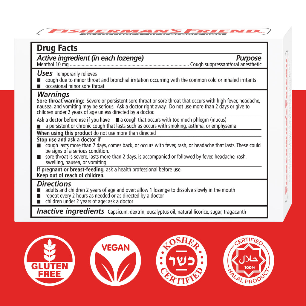Fisherman’s Friend Original Extra Strong Cough Lozenges, All Natural, 38 Count (Pack of 1)