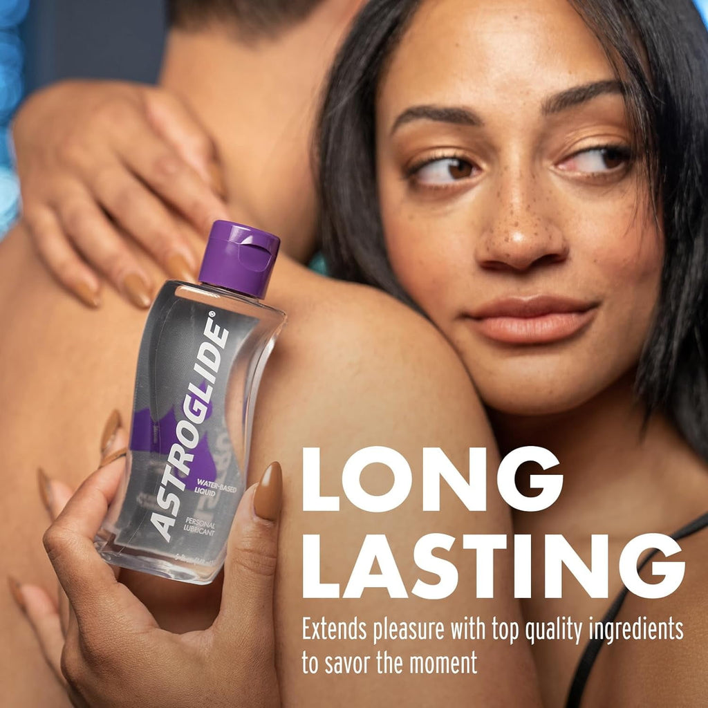 Astroglide Liquid Water Based Personal Lube, for Men, for Women, Condom Compatible Lube, 5 fl oz