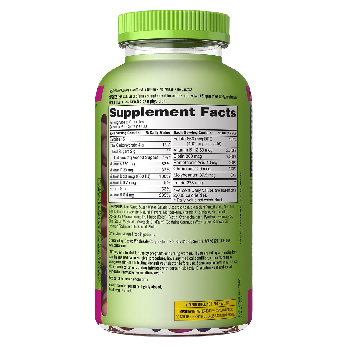 Kirkland Signature Adult Multivitamin Gummies, 320 ea