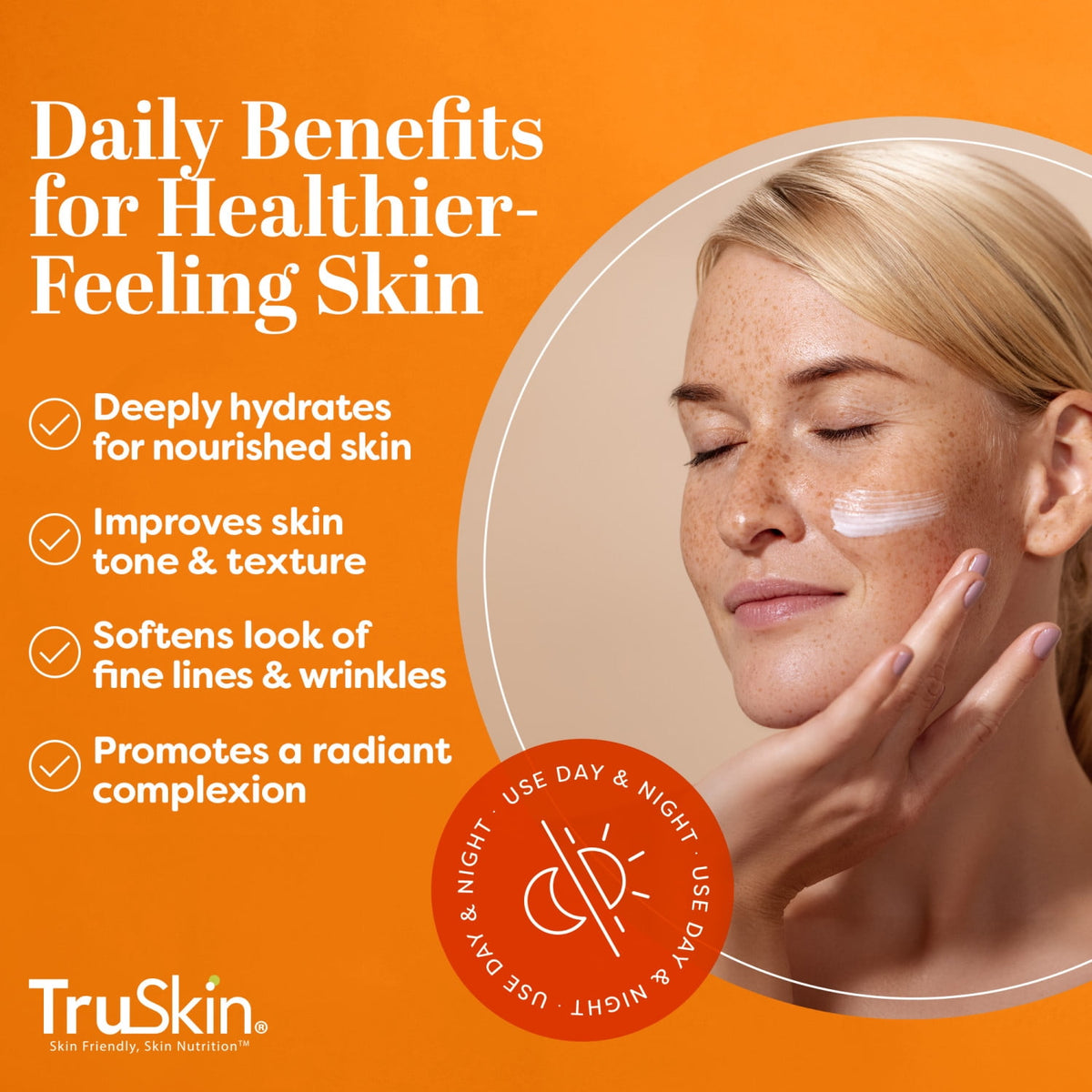 TruSkin Vitamin C Brightening Moisturizer For Face – With Vitamin C, Vitamin B5, Vitamin E, Jojoba Oil, Aloe Vera – Anti Aging, Wrinkle Cream, 2 fl oz