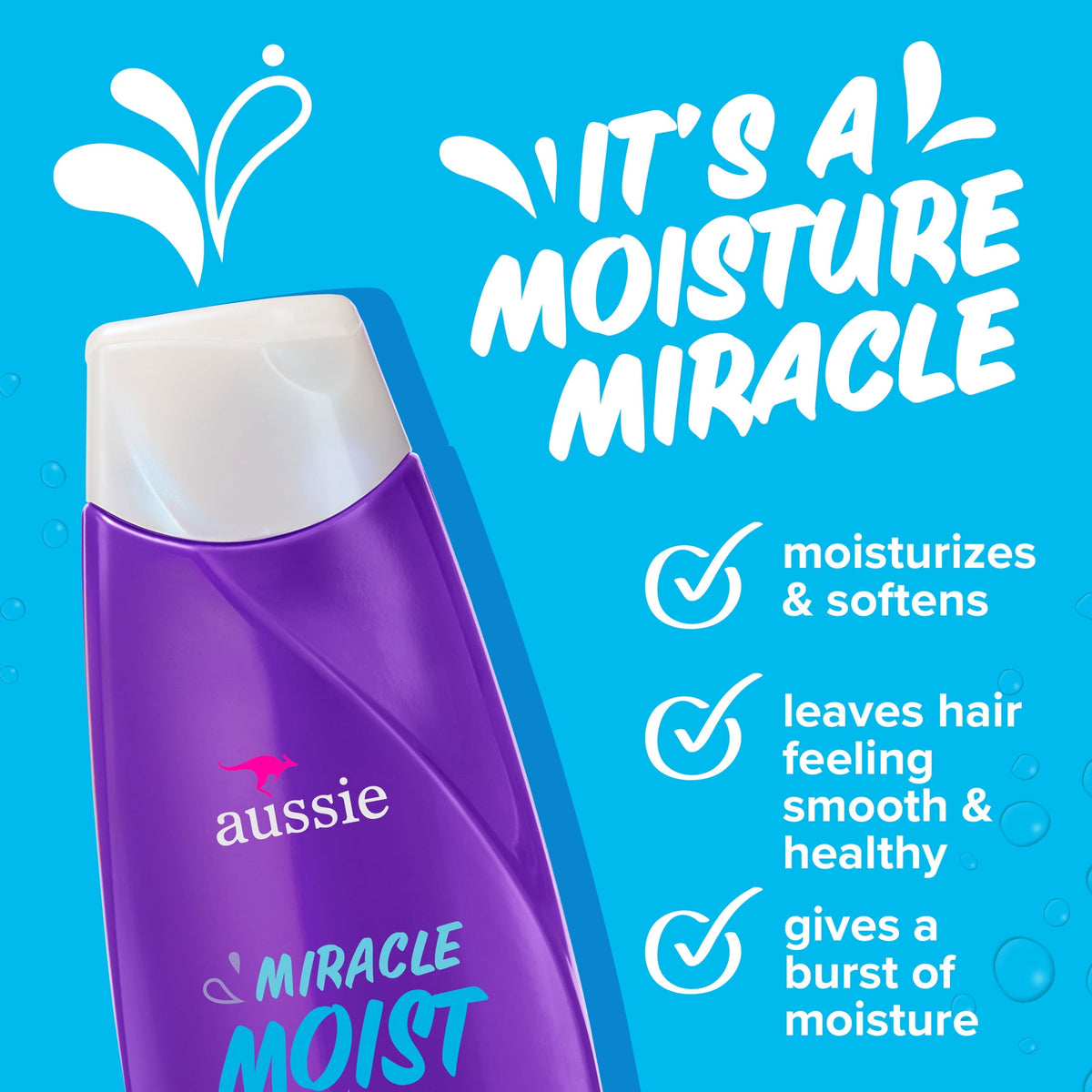 Aussie Miracle Moist Conditioner for All Hair Types, 12.1 fl oz