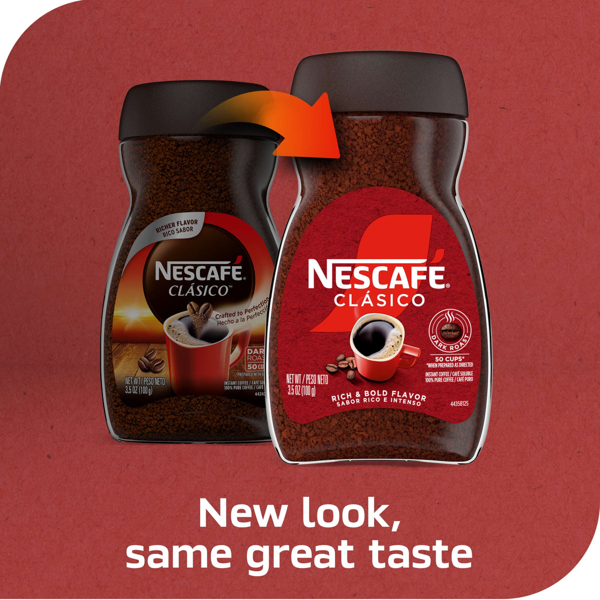 NESCAFÉ CLÁSICO Dark Roast Coffee, Instant Coffee, 7 oz, 1 Jar