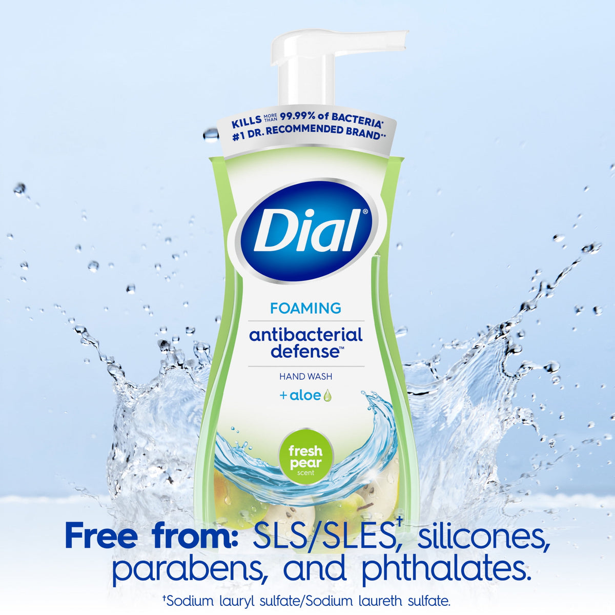 Dial Antibacterial Defense Fresh Pear Scent Foaming Hand Soap, 7.5 fl oz