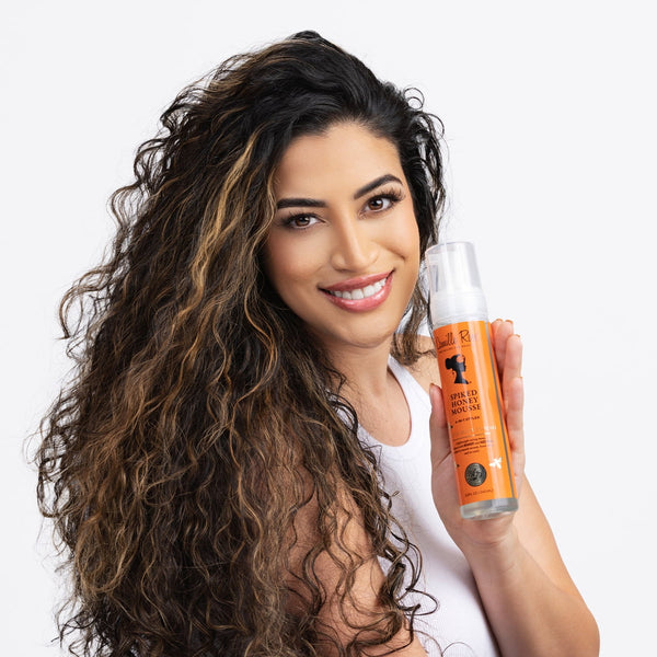 Camille Rose Spiked Honey Hydrate & Shine Hair Styling Mousse with Honey & Nettle Root, 8 fl.oz.