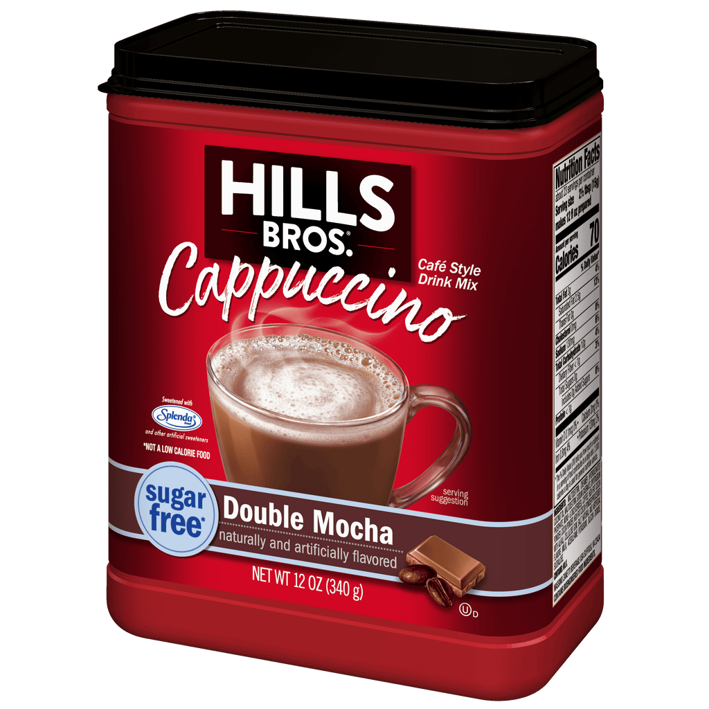 Hills Bros. Sugar-Free Double Mocha Cappuccino Instant Coffee Mix 12 Ounce Canister