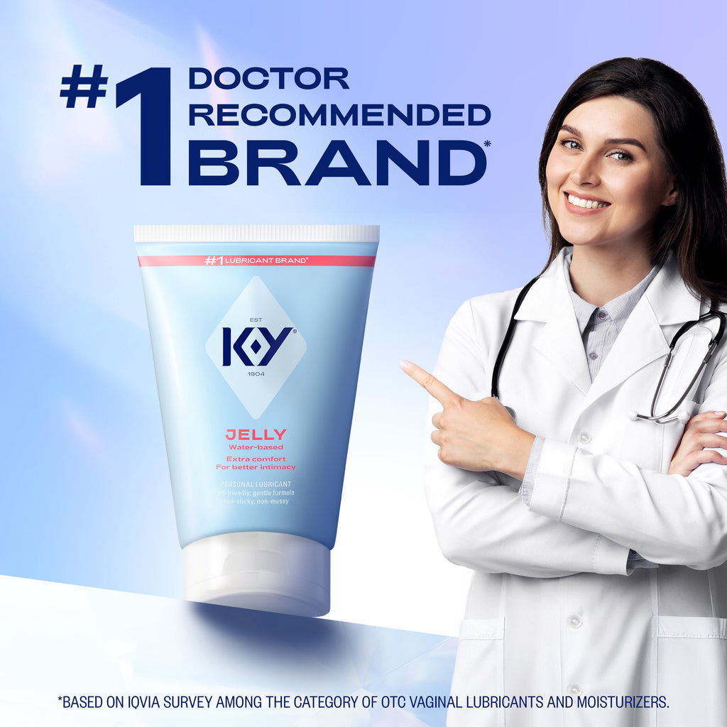K-Y Jelly Personal Lubricant, Water Based Lube For Sexual Wellness, Vaginal Moisturizer, 2 fl oz