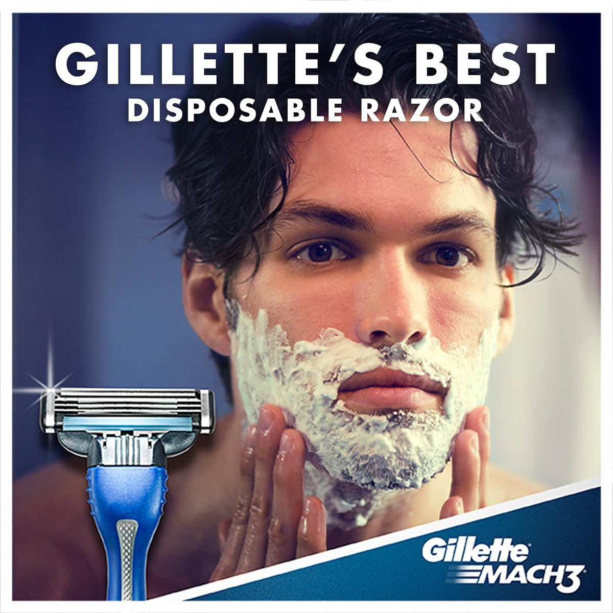 Gillette Mach3 Men's Disposable Razors, 3 Count