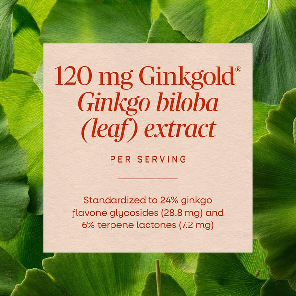 Nature's Way Ginkgold Max, Ginkgo Biloba Extract, 120 Mg Per Serving, 60 ct