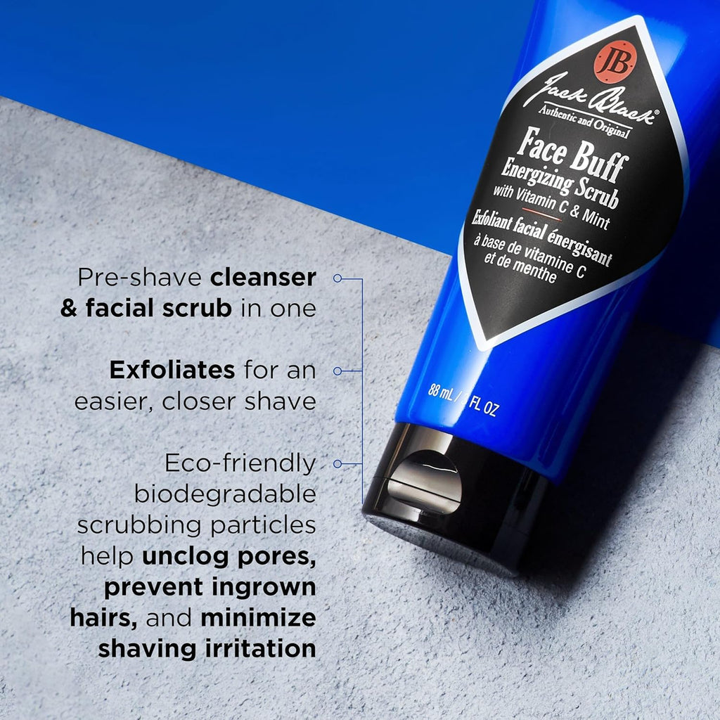 Jack Black Face Buff Energizing Scrub, Exfoliating Mens Face Wash