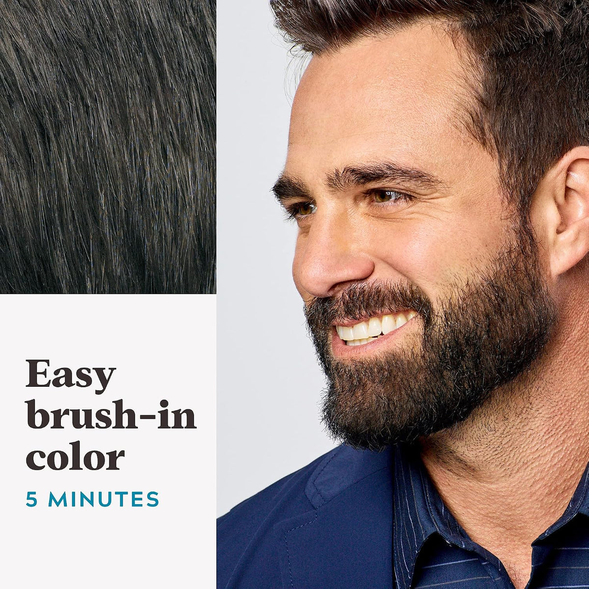JUST FOR MEN Mustache & Beard Dye, Keratin, Dark Brown M-45, (1 Pack)
