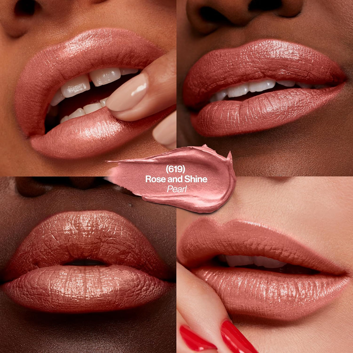 Revlon Super Lustrous Lipstick, 619 Rose & Shine, 0.15 oz