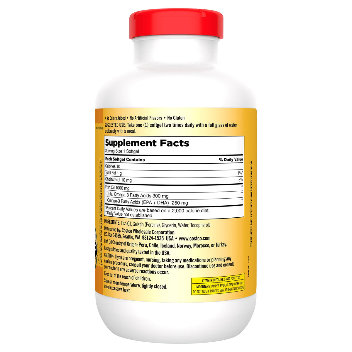 Kirkland Signature Fish Oil 400 ct, 400 Softgels