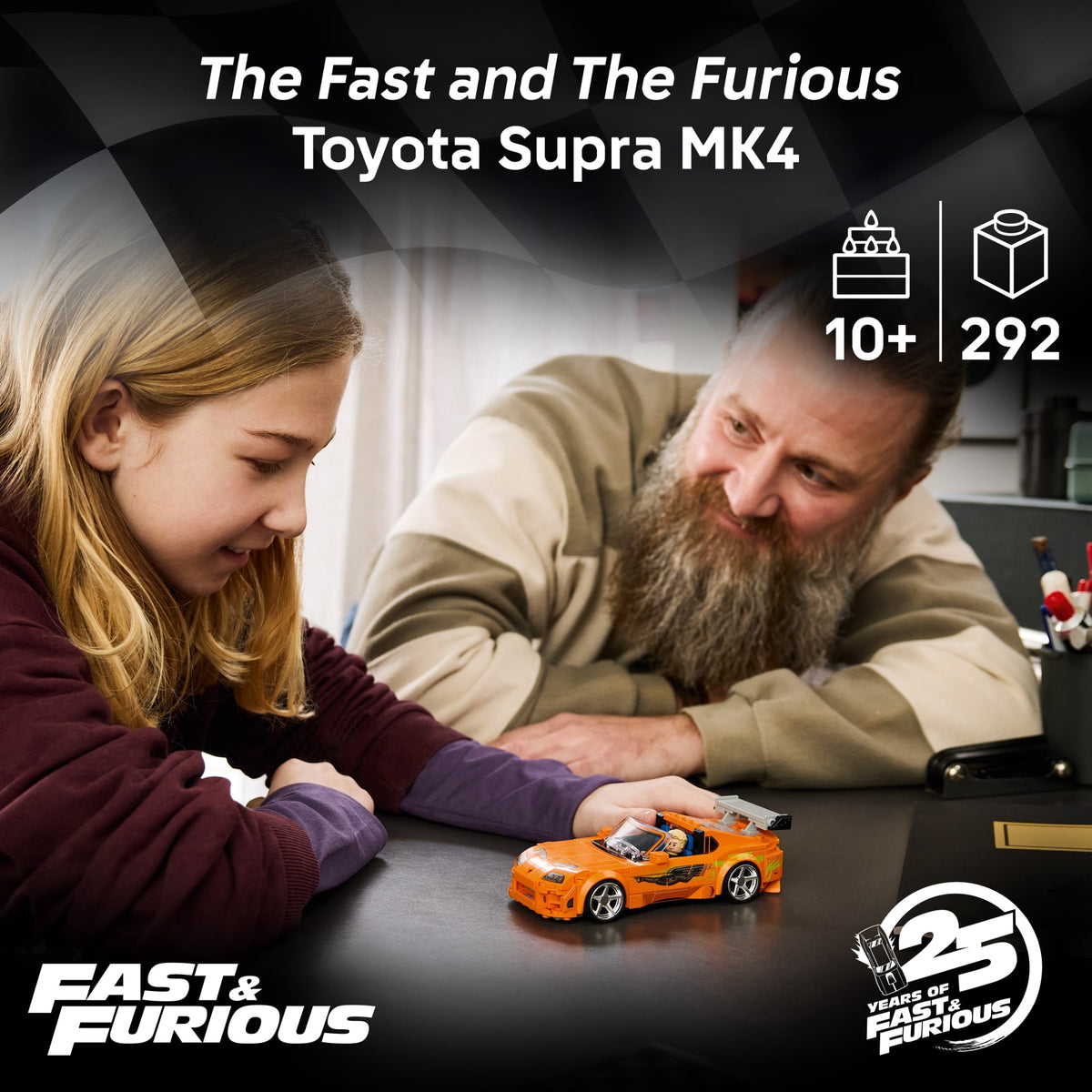 LEGO Speed Champions The Fast and The Furious Toyota Supra MK4 Building Set with Minifigure 77260, Ages 10+