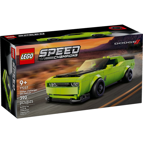 LEGO Speed Champions Dodge Challenger SRT Hellcat Sports Car Building Set 77237, 390 Pieces, Ages 9+