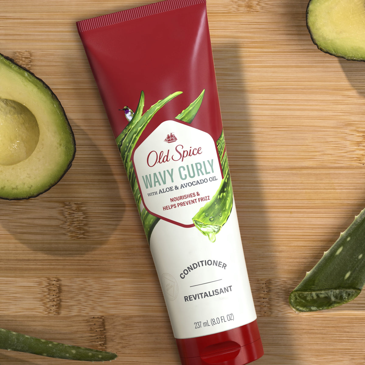 Old Spice Wavy Curly Men Conditioner with Aloe & Avocado Oil, 8 fl oz