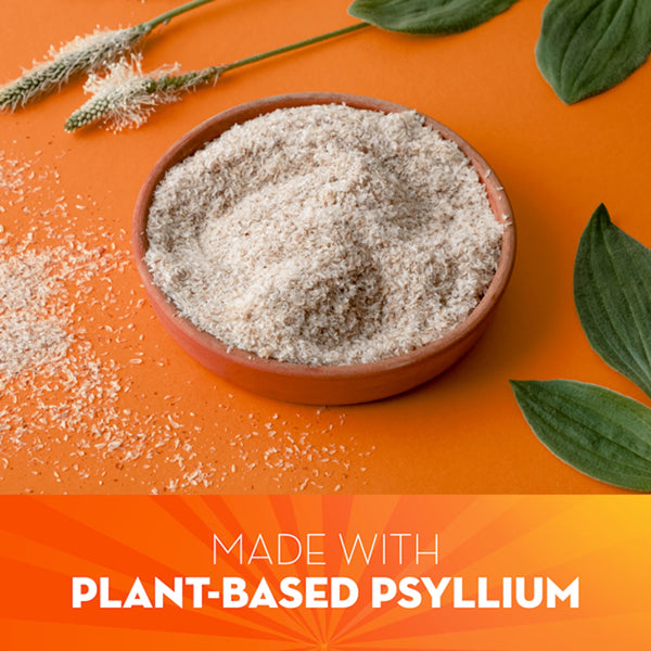 Metamucil Psyllium Fiber Powder, Real Sugar Orange, GLP-1 Friendly Fiber>, 72 Tbsp